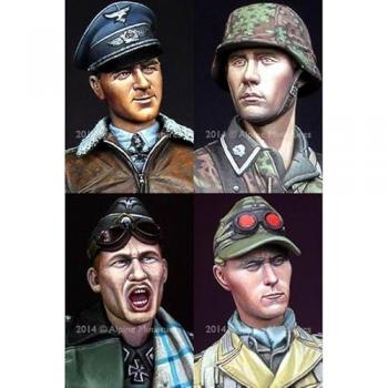 Set de Figurines Têtes Allemandes Alpines 1/16