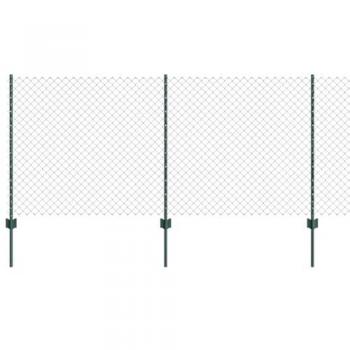 Vidaxl Valla Verde 10 m con Postes de Acero