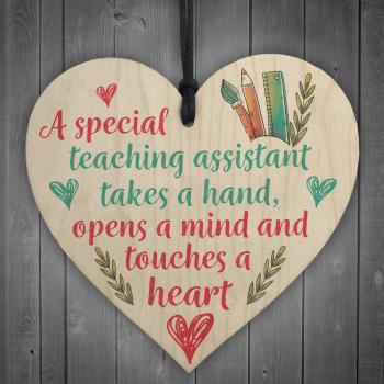 Special Teacher Departure Wooden Heart
