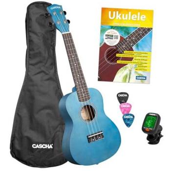 Instrumento musicale Cascha Concert Uke Linden Set BL Blu