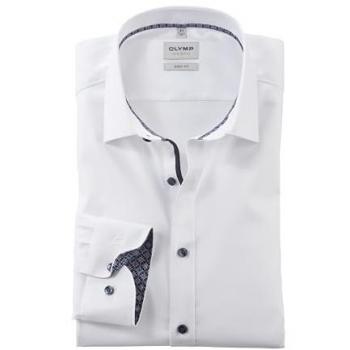 OLYMP Level Five Slim Fit Business-Hemd mit Knopfleiste, Größe 44