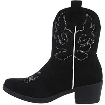 Ital-Design Damen Cowboyboots mit Western-Design