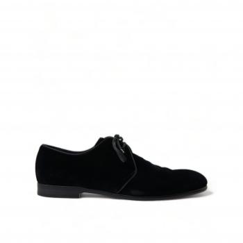 Dolce & Gabbana Black Velvet Business Shoes
