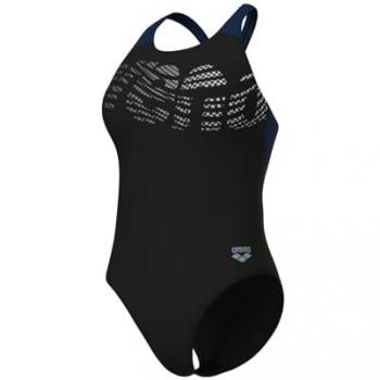 Maillot de bain 1 pièce Arena Flowing Noir Femme