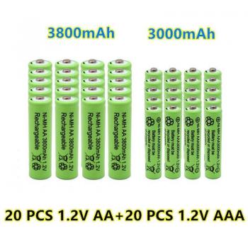 Wiederaufladbare NI-MH Akkus 1,2 V AA 3800mAh und AAA 3000mAh