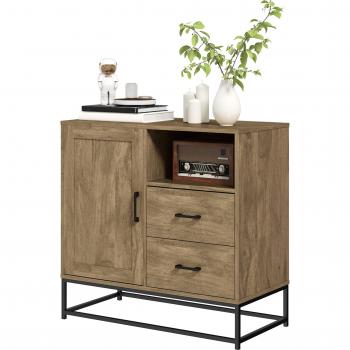 Buffet à Tiroirs Homcom 80x40x78 cm (Nature)