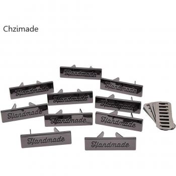 Lychee Life 10Pcs Rectangle Metal Tags for Bags