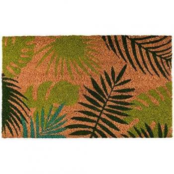 Kokosmatte mit Blattmuster, Rivanto®, 75 x 45 x 1,7 cm