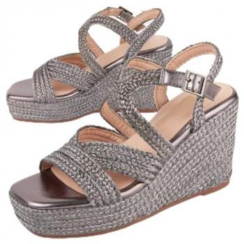 Monte Vita Sleehak Sandalen – Salia7 Grijs