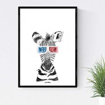 Póster de Cebra Infantil en 3D