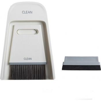 Compact Soft Fur Broom and Dustpan
