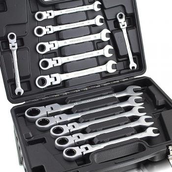 Set chiavi a cricchetto flessibili 12 pz angolo 5 gradi