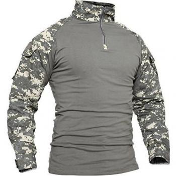 Männer‑Outdoor‑Shirt mit Camo-Design – TACVASEN Berg‑Tee