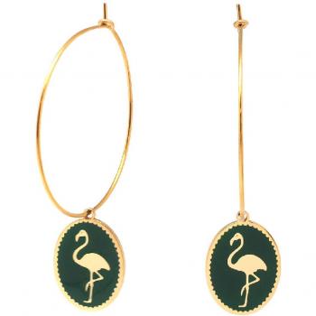 Flamingo Rose Steel Creoles