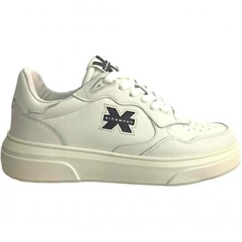 Richmond Men's White Sneakers, Action Leather, Size 12 US