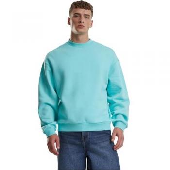 Urban Classics Herren Rundhalspullover Fluffy Relaxed Fit Blau S