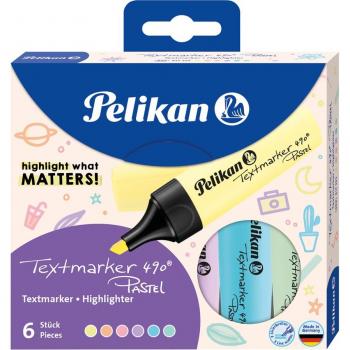 Bolsa 6 Marcadores Pastel Pelikan 490