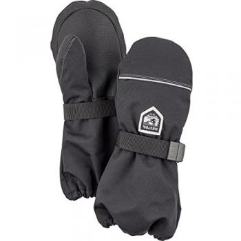 Hestra Kindermantel‑Terry-Handschuhe in Schwarz, Größe 1, XXS