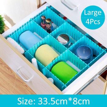 4pc Adjustable Storage Drawer Dividers
