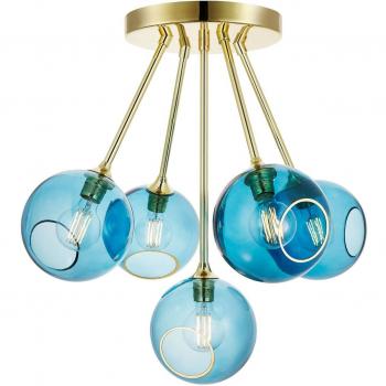 Plafoniera 5 Luminaria Blu Molecule