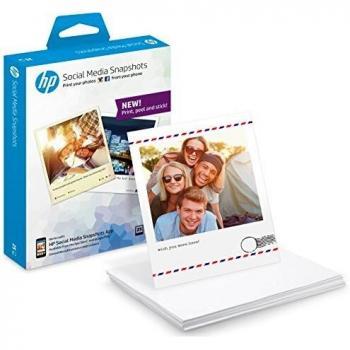 Social Media Snapshots Removable Sticky Photo Paper, 10 x 13 cm, White