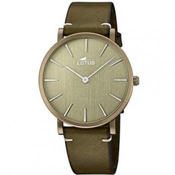 Unisex Leather Lotus Watch