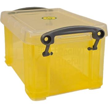 Yellow Transparent 1.6L Plastic Organiser Box