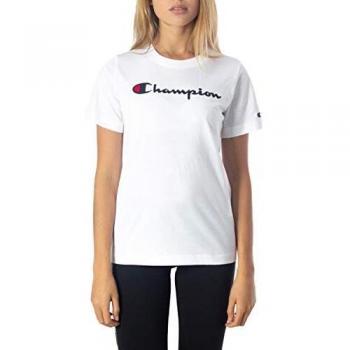 Tee Champion donna bianco basic girocollo logo 111971WW001 XS