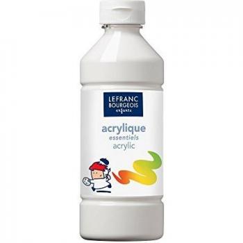 Bouteille de peinture acrylique blanche