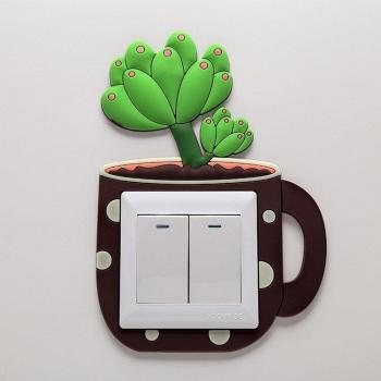Pegatinas de Silicona para Interruptores Cactus a Prueba de Polvo