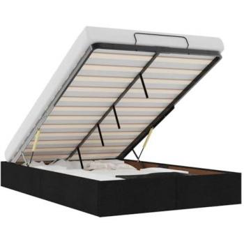 Cadre Noir pour Lit Ottoman 120x200 cm – VidaXL