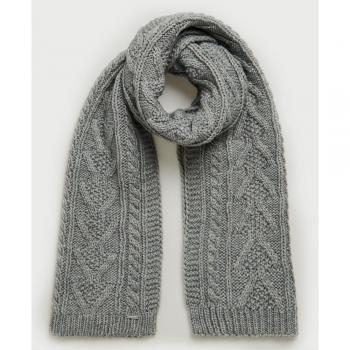 Écharpe en maille torsadée femme Superdry Lannah gris taille unique