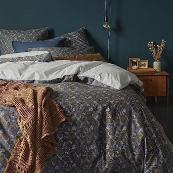 Essix Housse de couette en percale de coton bleu 240x220 Bleu 220x220x240cm