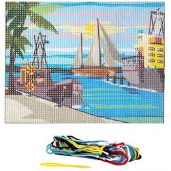 Tableau en Toile Port de Pêche 15 x 20 cm