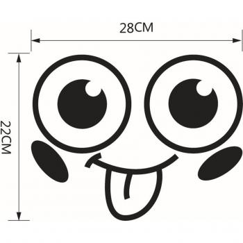 Removable Smiley Face Bathroom Stickers