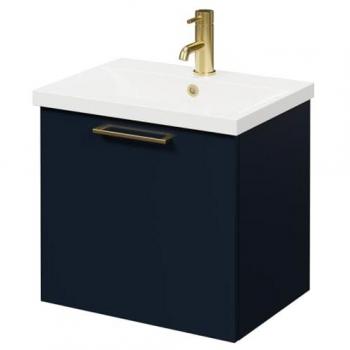Deep Blue 500mm Vanity Unit with Basin and Drawer