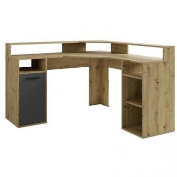 ByLIVING Gaming‑Schreibtisch Fox – 139 × 90,8 × 139 cm (Eiche)