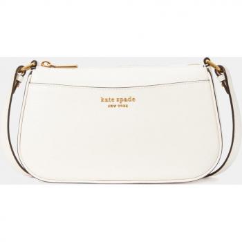 Kate Spade Bleecker White Leather Shoulder Bag 24.5 cm