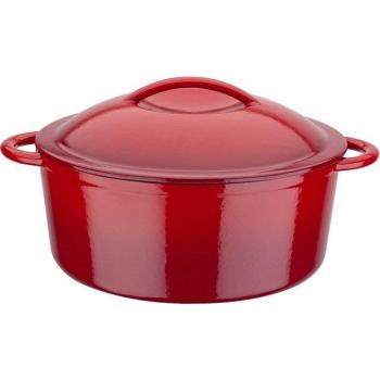 GSW 4‑Liter Red Shadow Cast‑Iron Saucepan, 24 cm