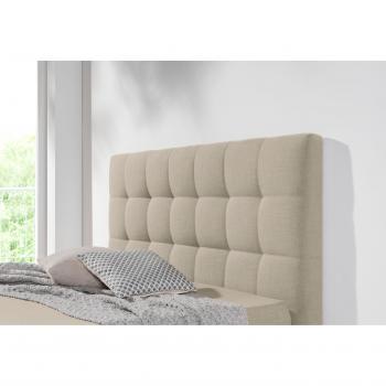 Aida Boxspringbett Schlaraffia – WEBSCHILD SECRET beige, Metallfuß in Chrom