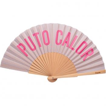 Abanico Fisura divertido calor gris y rosa