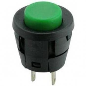 Pulsador VERDE Empotrar OFF-ON 2A/250V