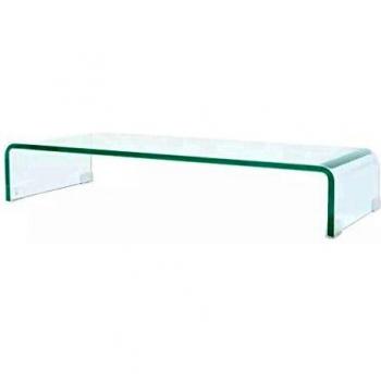 VidaXL Monitor Stand with Glass Shelf