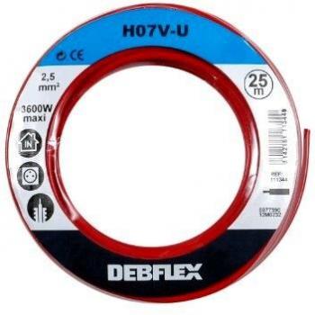 Bobinot 25m H07V-U 2,5mm² Rouge par Debflex