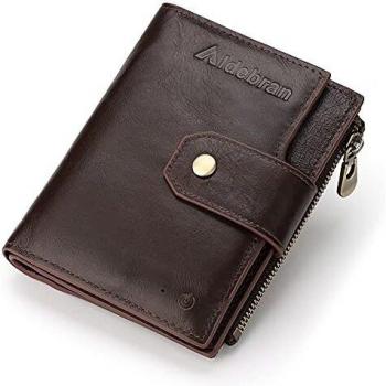Slim Trifold Cowhide Genuine Soft Leather Wallet for Men