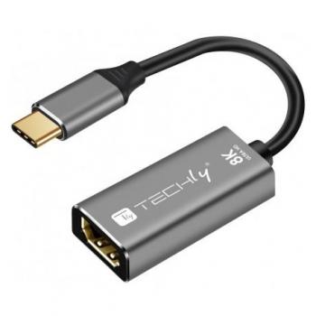 Techly HDMI 2.1 Adapter – USB‑C 15 cm (Data & Video)