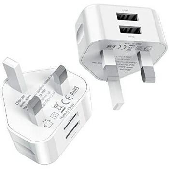UK 2‑Pack Dual USB Power Supply