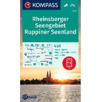 KOMPASS Wanderkarte 743 Rheinsberger Seengebiet, Ruppiner Seenland 1:50.000