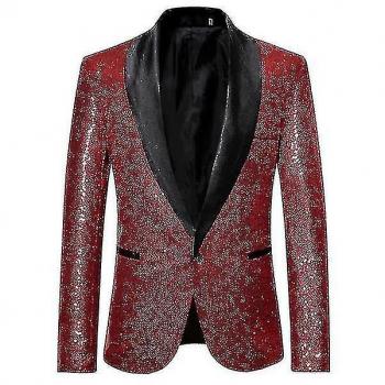 Blazer séquin masculin rouge L – robe de cérémonie