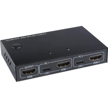 USB 2.0 KVM Umschalter mit HDMI für 2 Geräte
